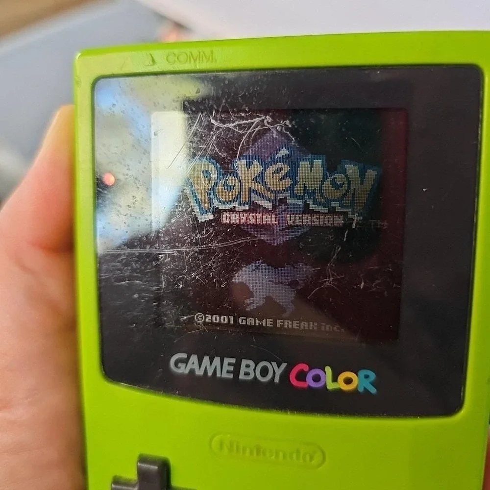 Vtg Nintendo Game Boy Color LOT 3 Pokemon Pikachu Crystal Blue Game Camera WORKS